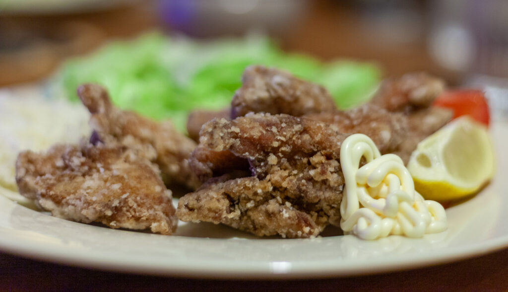 Crispy fried chicken on a plate